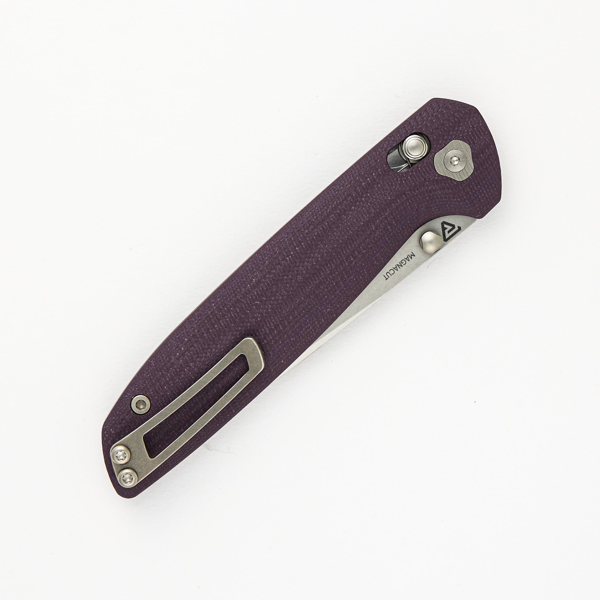 Tactile Knife Company – Maverick – Stonewash MagnaCut Blade – Purple G10 Handle