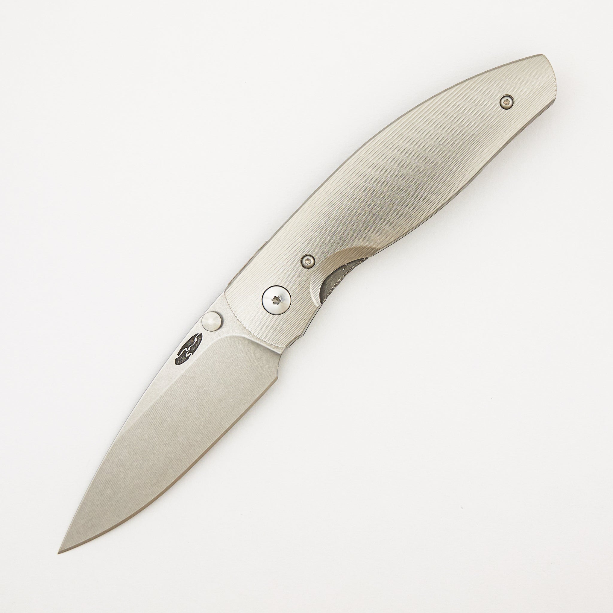 Atom Linerlock - Pinstripe Titanium 3D Handle - MagnaCut Blade
