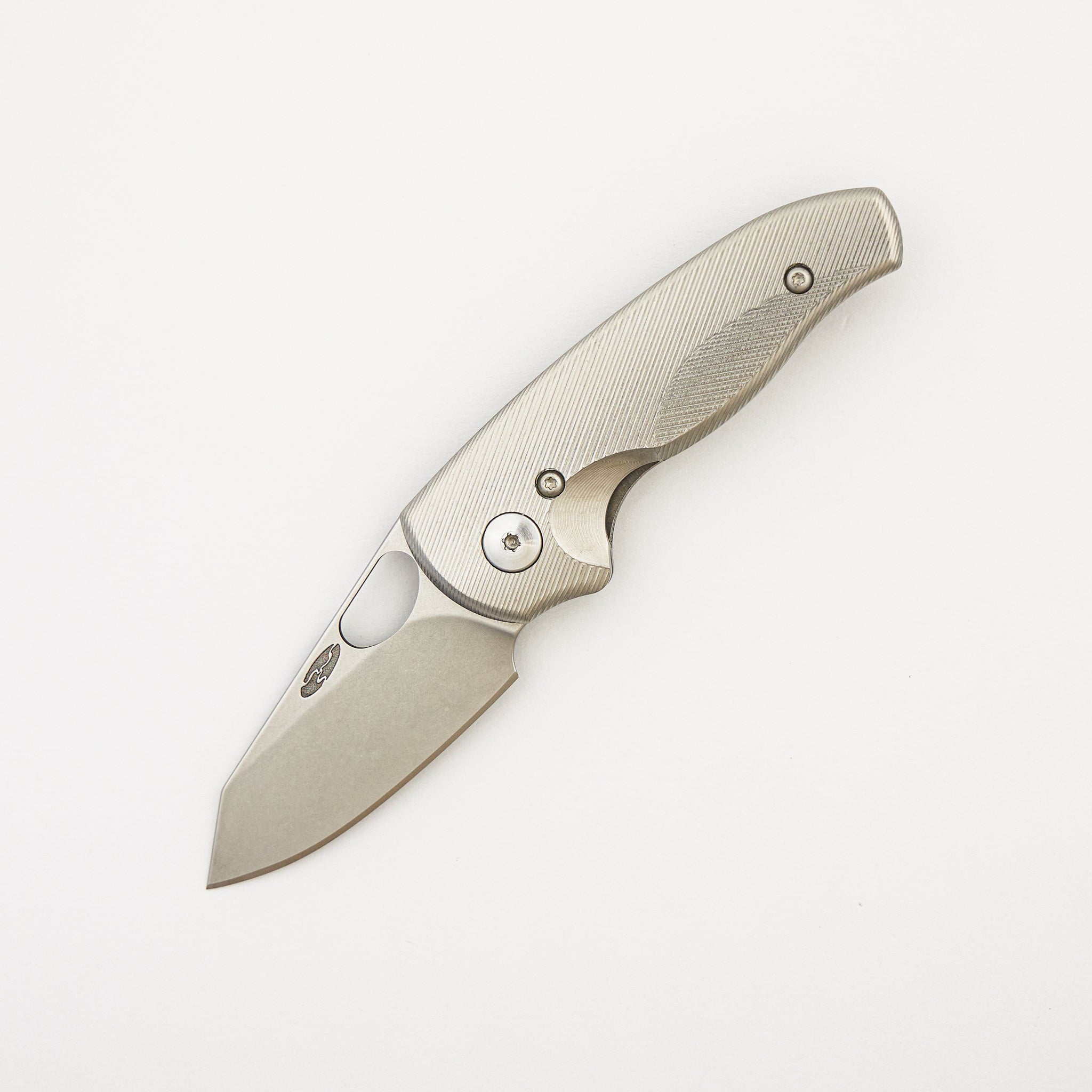 Holier Nerd Linerlock - Pinstripe Titanium 3D Handle - MagnaCut Blade