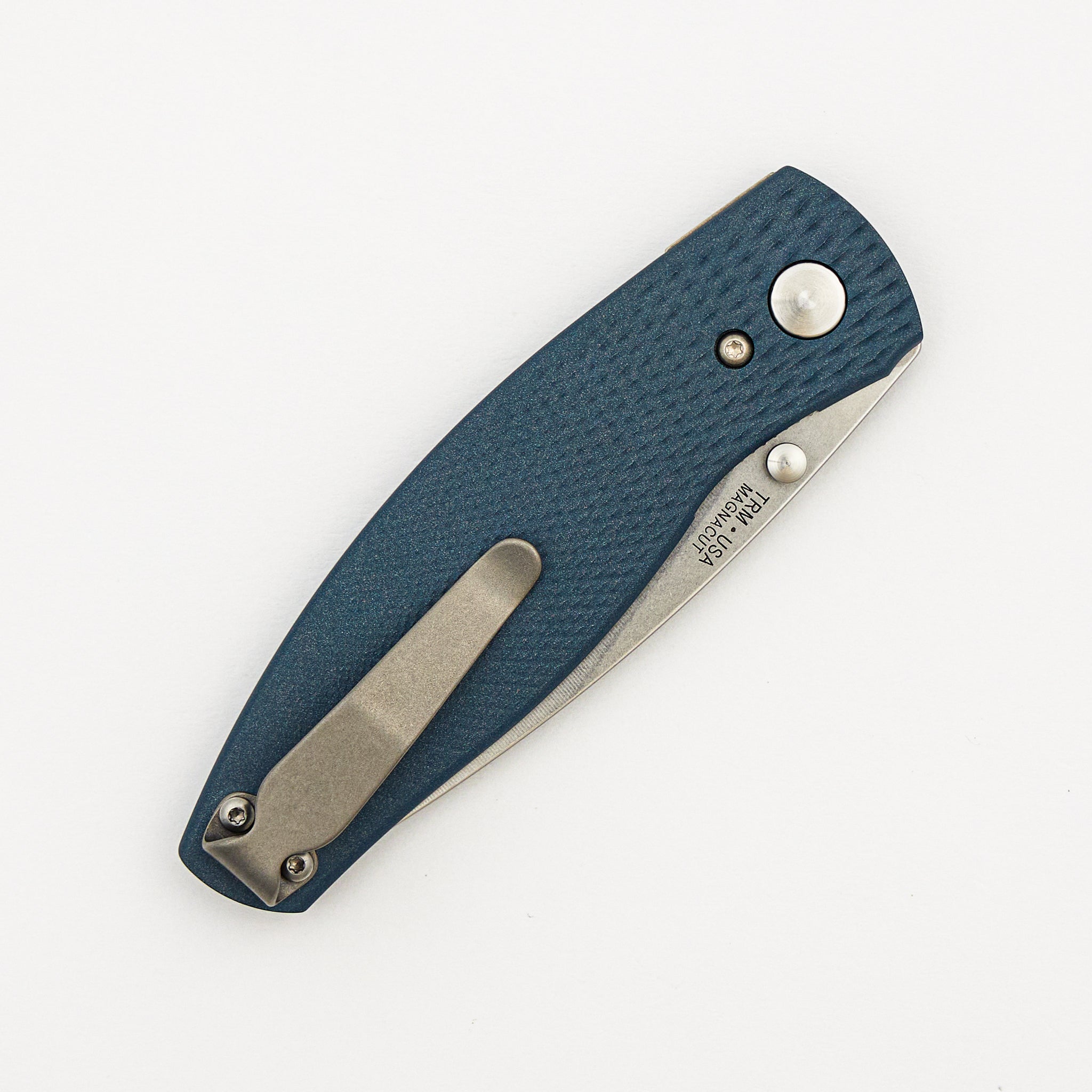 Neutron 2 Linerlock - Blue Cerakote Titanium Lizard Skin 3D Handle - MagnaCut Blade