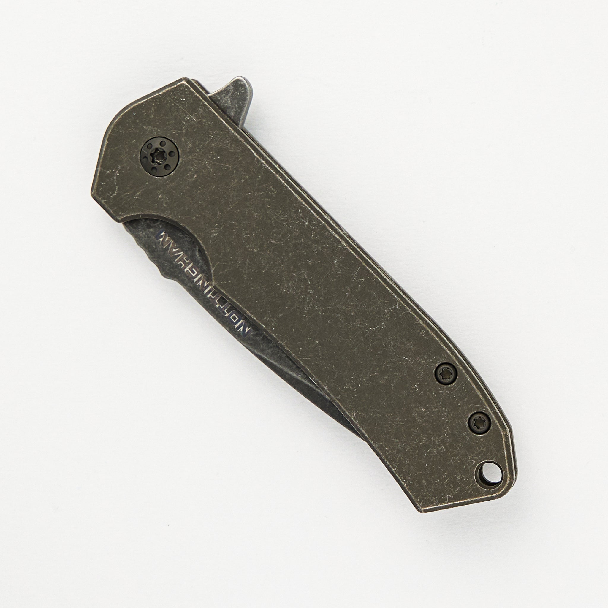 Nottingham Tactical Ultra4 Folder - Titanium Handle - Field Edition - Blasted Tumbled