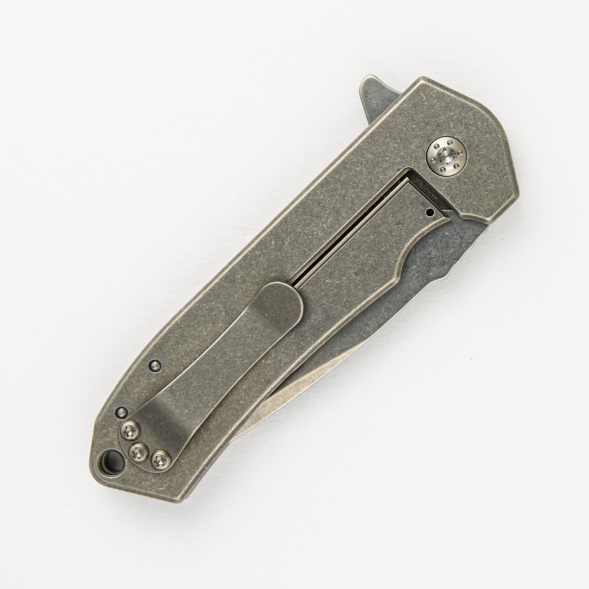 Nottingham Tactical Ultra4 Folder - Titanium Handle - Killer Beez - Tumbled