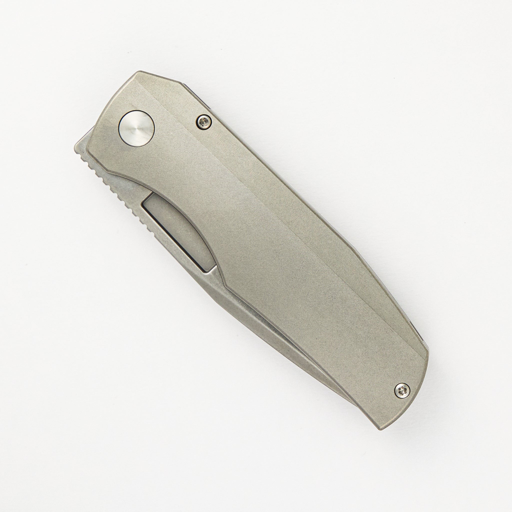 Vero Engineering Nova Stonewash Drop Point CPM Magnacut Blade Stonewash Titanium Handle Frame Lock