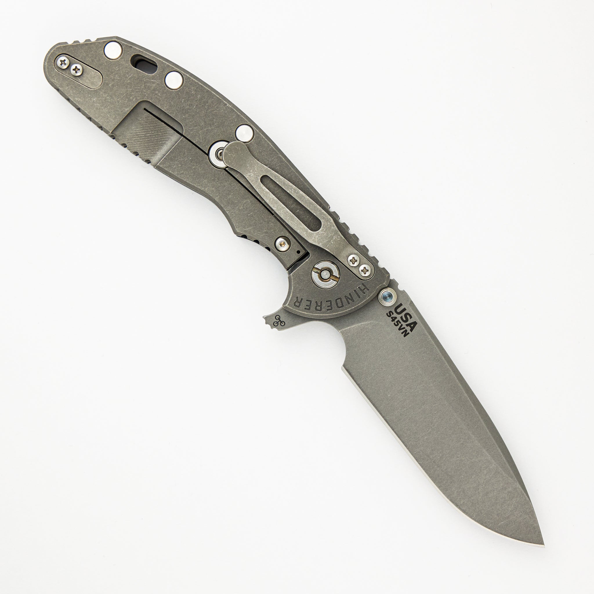 Hinderer Knives XM-24 4.0″ – Spearpoint S45VN – Tri-Way – Working Finish – Black G10