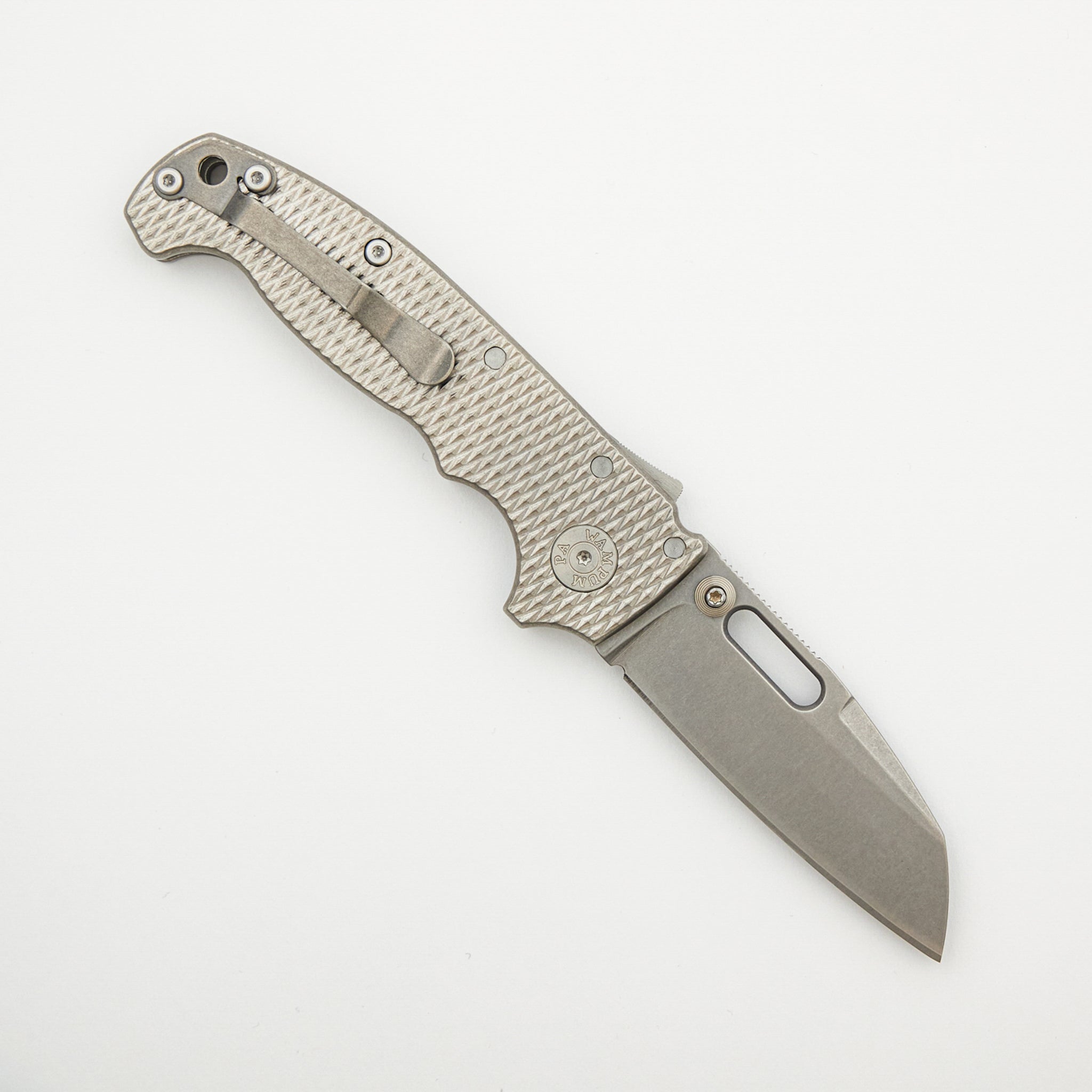 AD20S - Shark Foot CRU-WEAR Blade - Textured Titanium Handle