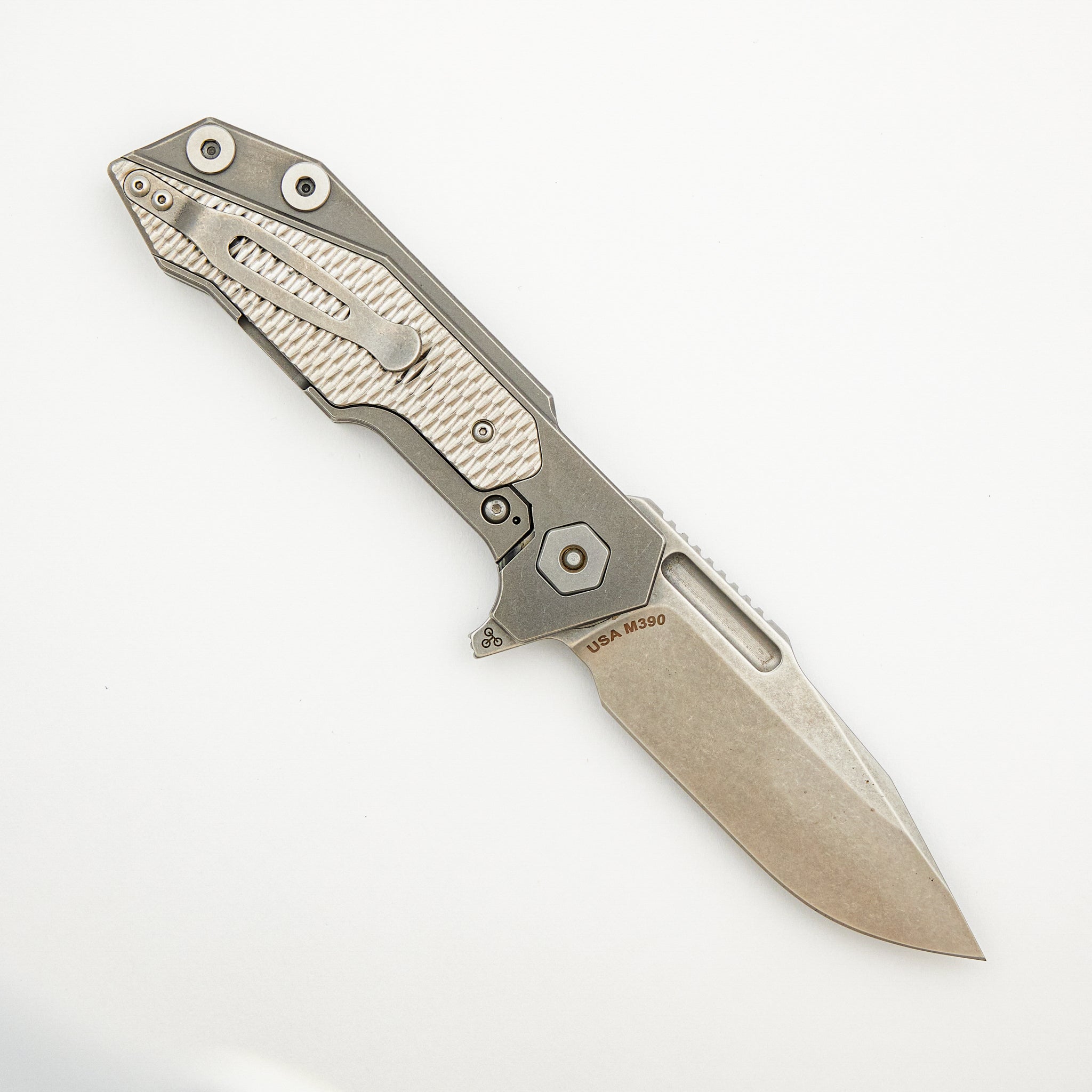 Fulltrack - Spearpoint M390 Blade - Tri-Way - Stonewash