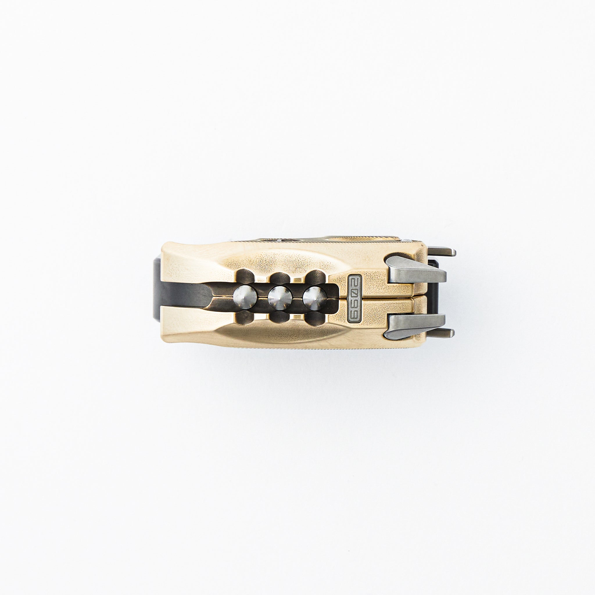 The HateDust Project Armored Boar Bottle Opener - EDC House Series - Zirconium/Brass