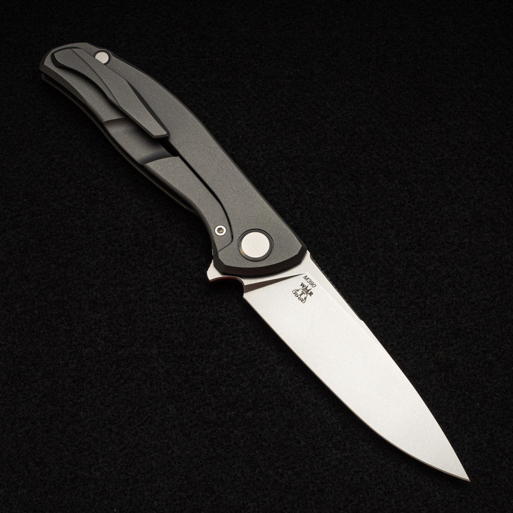 SHIROGOROV KNIVES - WR BLADEWORKS "HYDRONIAN" F95 FLIPPER - M390 BLADE - TITANIUM HANDLE - MRBS