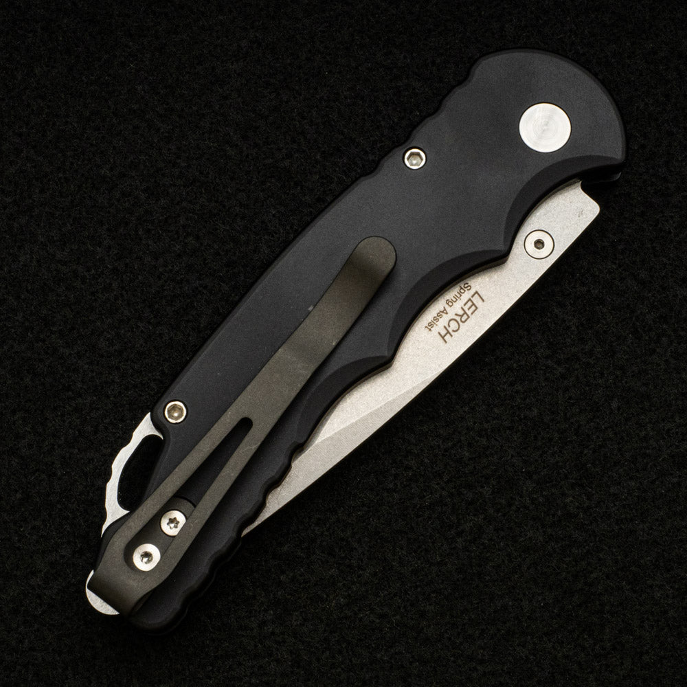 Pro-Tech Knives TR-5 SA.1 - Lerch Assist - Black Aluminum Handle - Stonewashed CPM S35VN Blade