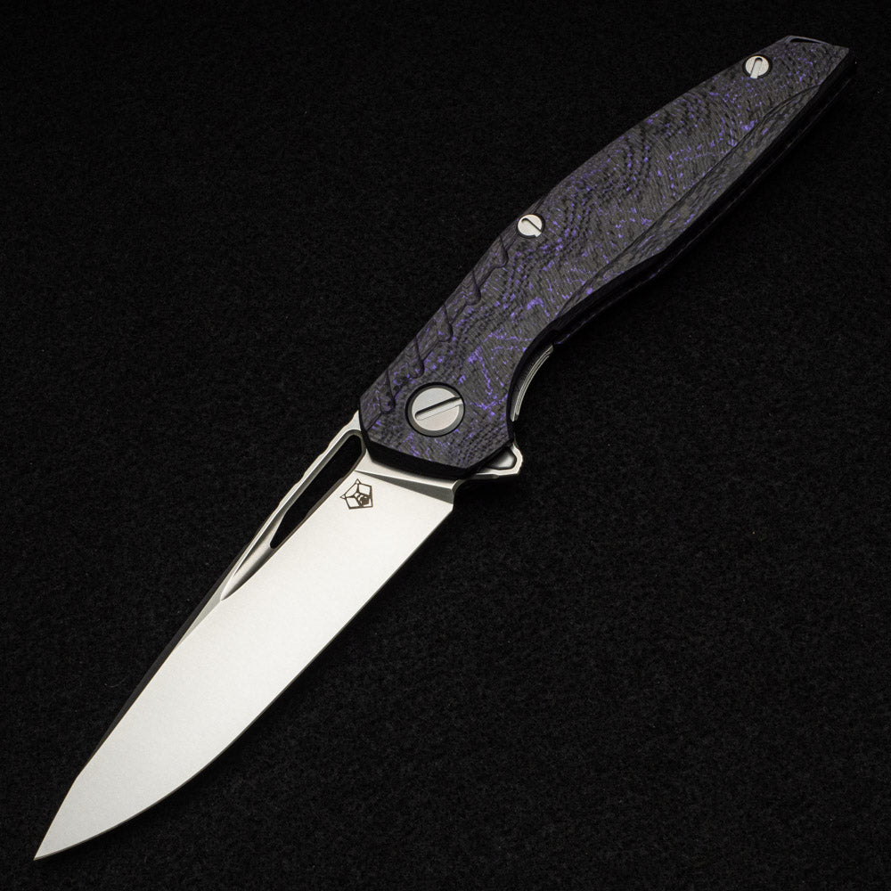 SHIROGOROV 111 GEN 5 - M390 BLADE - PURPLE CARBON FIBER HANDLE - MRBS