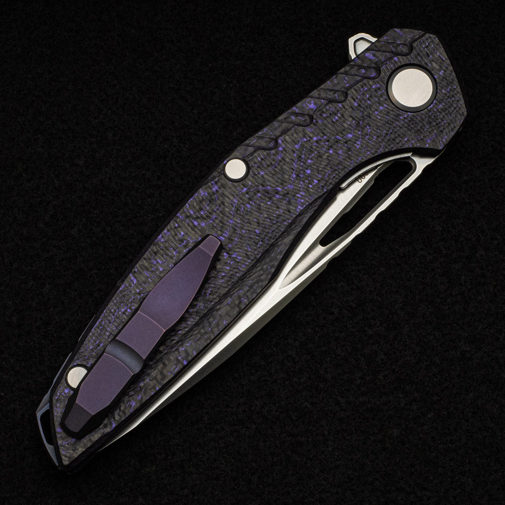 SHIROGOROV 111 GEN 5 - M390 BLADE - PURPLE CARBON FIBER HANDLE - MRBS