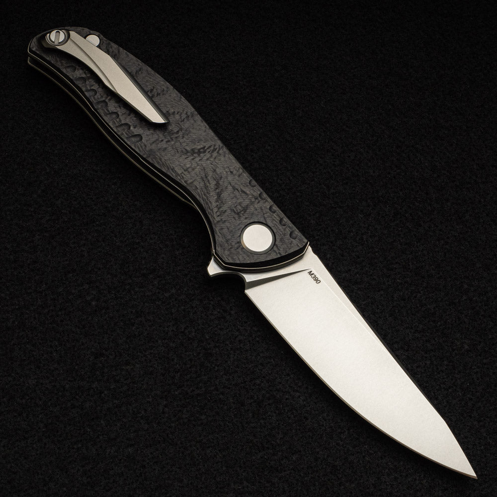 SHIROGOROV F3 NS - M390 Blade - Carbon Fiber Handle - MRBS