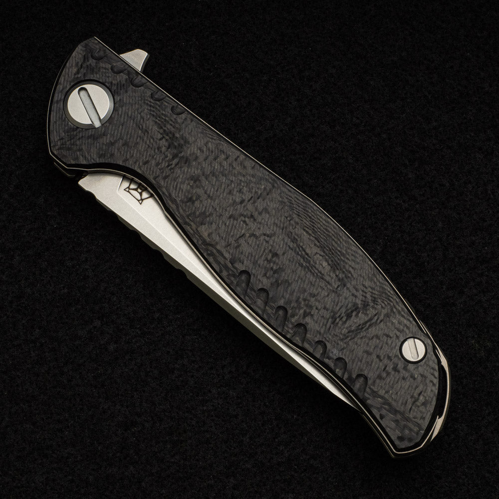 SHIROGOROV F3 NS - M390 Blade - Carbon Fiber Handle - MRBS