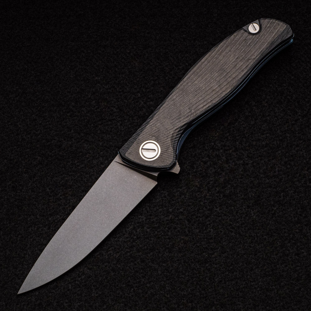 SHIROGOROV F3 - VANAX 35 FULL FLAT GRIND BLADE - CARBON FIBER HANDLE - SRB