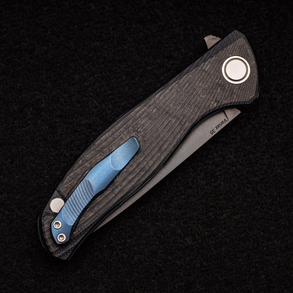 SHIROGOROV F3 - VANAX 35 FULL FLAT GRIND BLADE - CARBON FIBER HANDLE - SRB