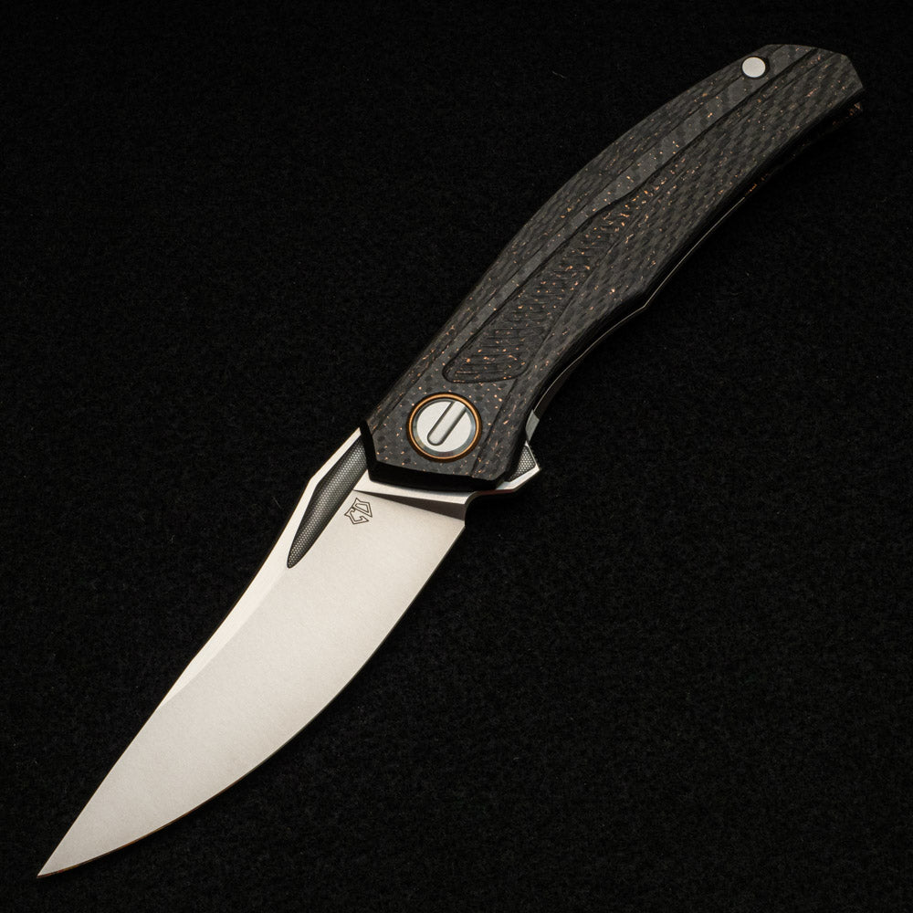 Shirogorov Custom Division Quantum Bronze - Lightning strike Carbon Fiber Handles - Vanadis 10 Blade - RBS