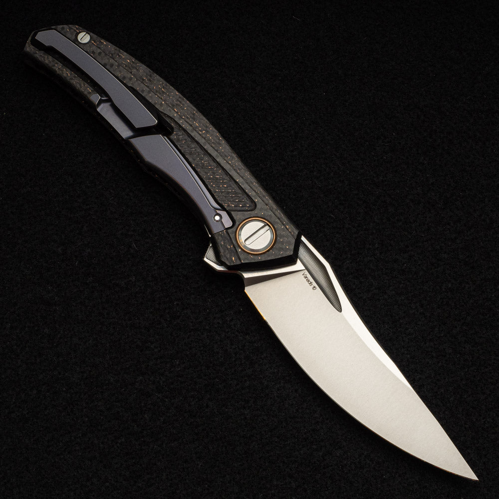 Shirogorov Custom Division Quantum Bronze - Lightning strike Carbon Fiber Handles - Vanadis 10 Blade - RBS