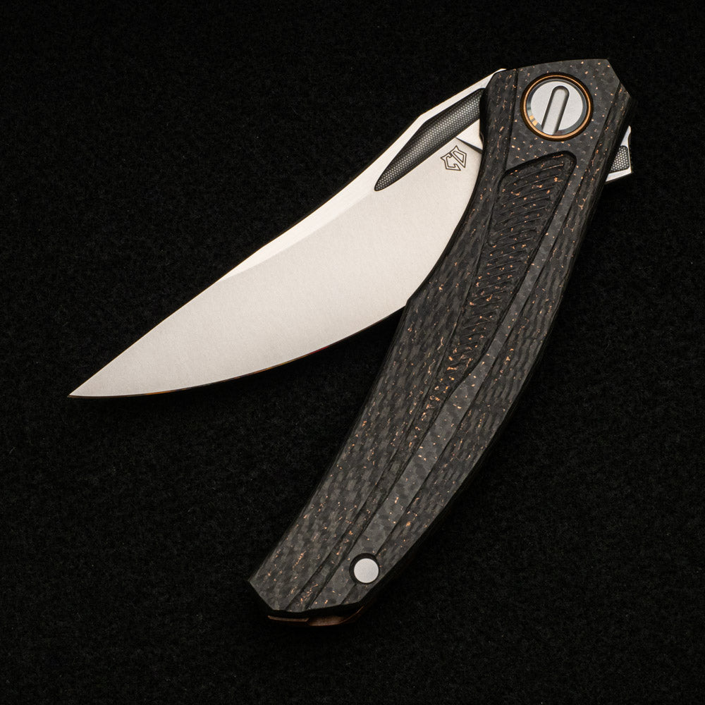 Shirogorov Custom Division Quantum Bronze - Lightning strike Carbon Fiber Handles - Vanadis 10 Blade - RBS