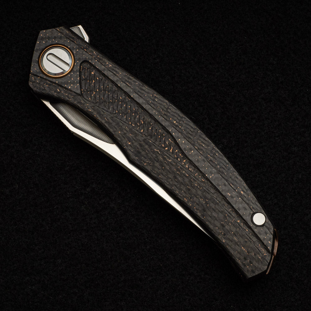 Shirogorov Custom Division Quantum Bronze - Lightning strike Carbon Fiber Handles - Vanadis 10 Blade - RBS