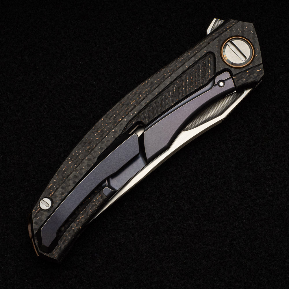 Shirogorov Custom Division Quantum Bronze - Lightning strike Carbon Fiber Handles - Vanadis 10 Blade - RBS