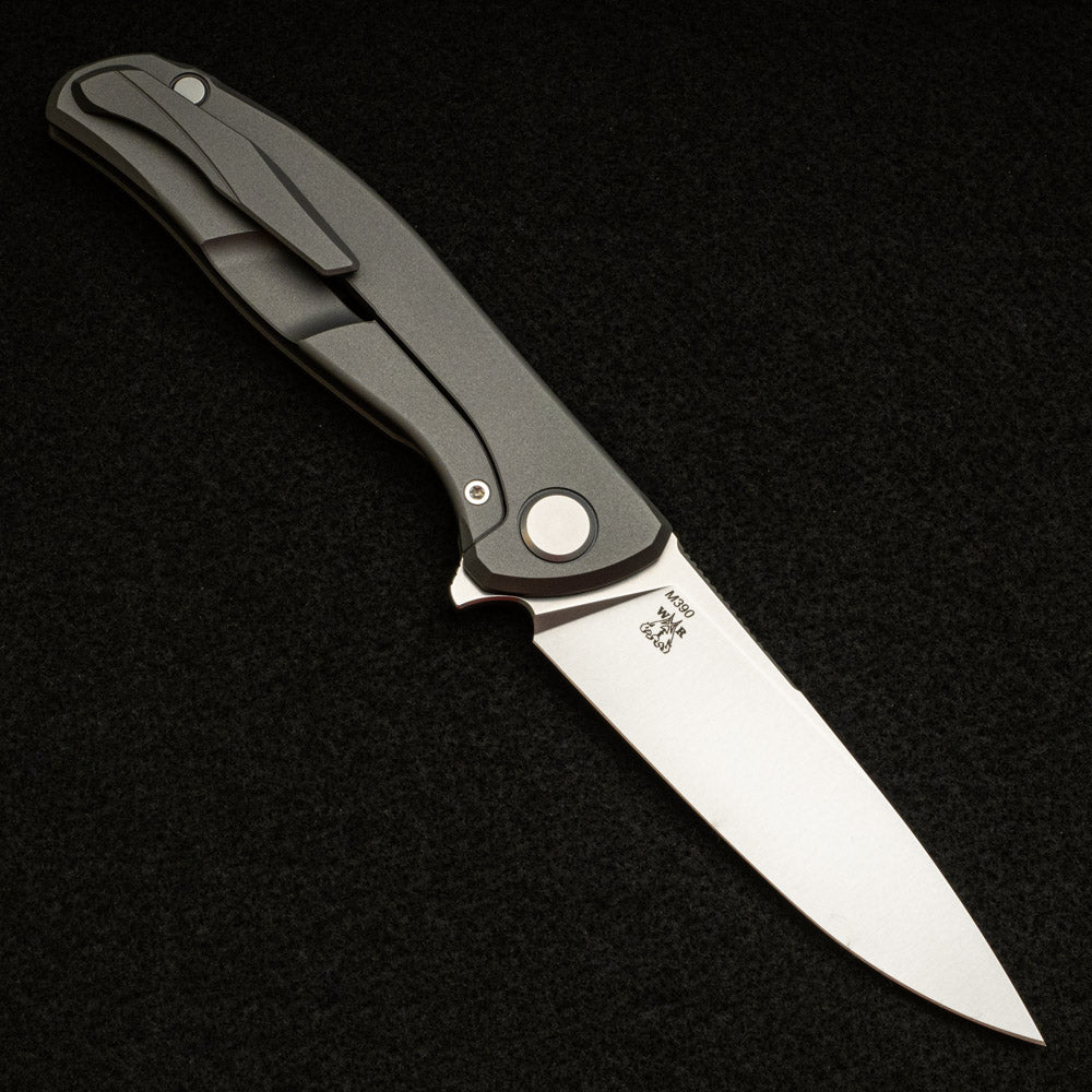 SHIROGOROV KNIVES - WR BLADEWORKS "HYDRONIAN" F95 FLIPPER - M390 BLADE - TITANIUM HANDLE - MRBS