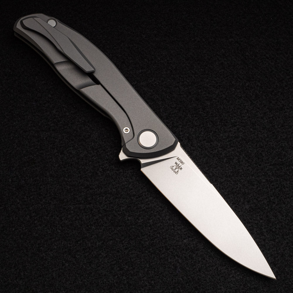 SHIROGOROV KNIVES - WR BLADEWORKS "HYDRONIAN" F95 FLIPPER - M390 BLADE - TITANIUM HANDLE - MRBS