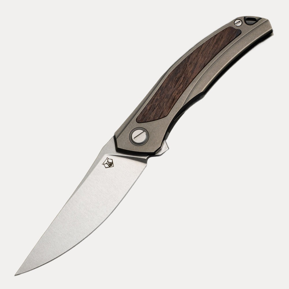 SHIROGOROV QUANTUM URSUS – CROMAX PM BLADE – TITANIUM HANDLE – WOOD INLAY – SRBS