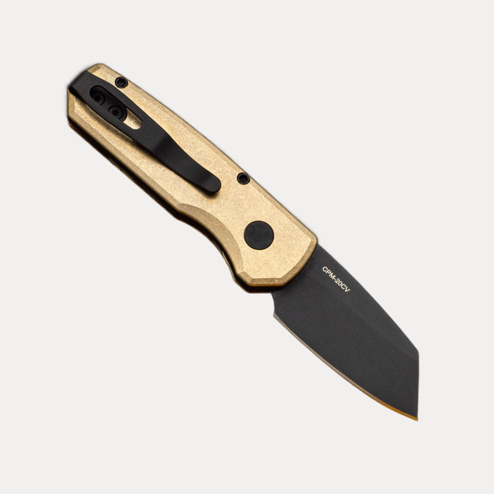 Pro-Tech Knives Runt 5 Limited - SW Bronze AL Handle - DLC Black 20-CV Reverse Tanto Blade