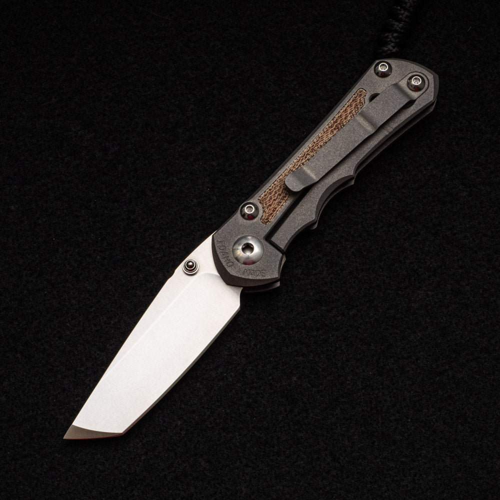 CHRIS REEVE SMALL INKOSI TANTO LEFT HANDED - NATURAL CANVAS MICARTA INLAY