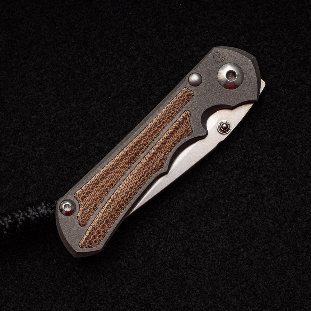 CHRIS REEVE SMALL INKOSI TANTO LEFT HANDED - NATURAL CANVAS MICARTA INLAY