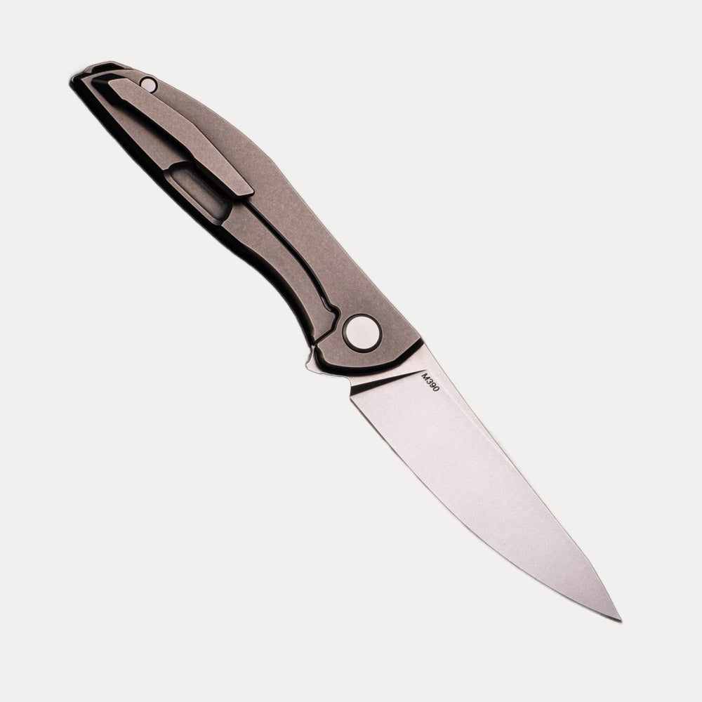 Shirogorov NeOn Zero – M390 BLADE – TITANIUM HANDLE – MRBS