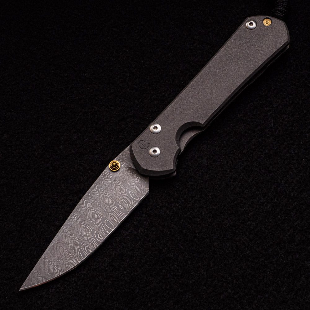 CHRIS REEVE LARGE SEBENZA 31 – GOLD THUMB LUGS – LADDER BLADE