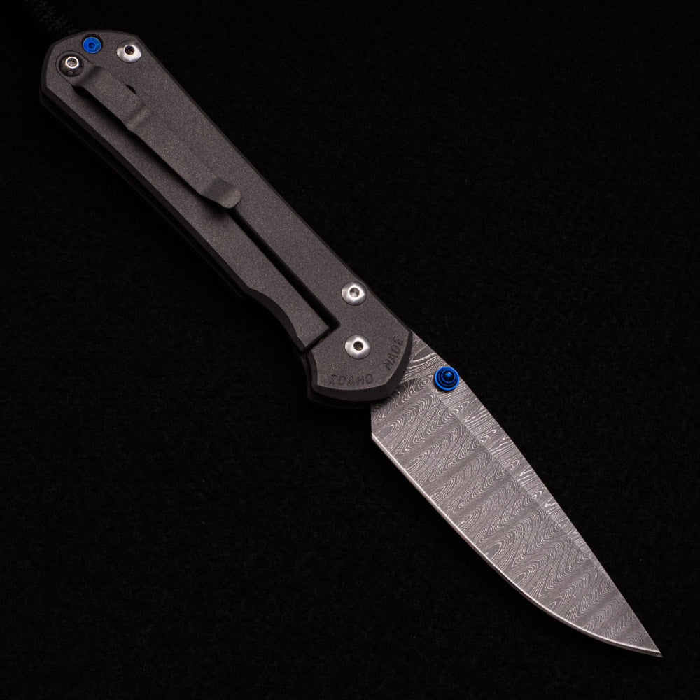 CHRIS REEVE LARGE SEBENZA 31 – BLUE THUMB LUGS – LADDER BLADE