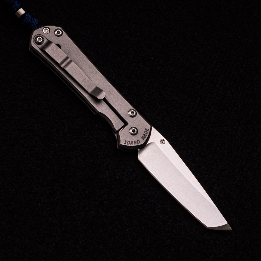 Chris Reeve Small Sebenza 31 Plain – Tanto CPM S35VN Blade – Glass Blasted – Silver Hardware