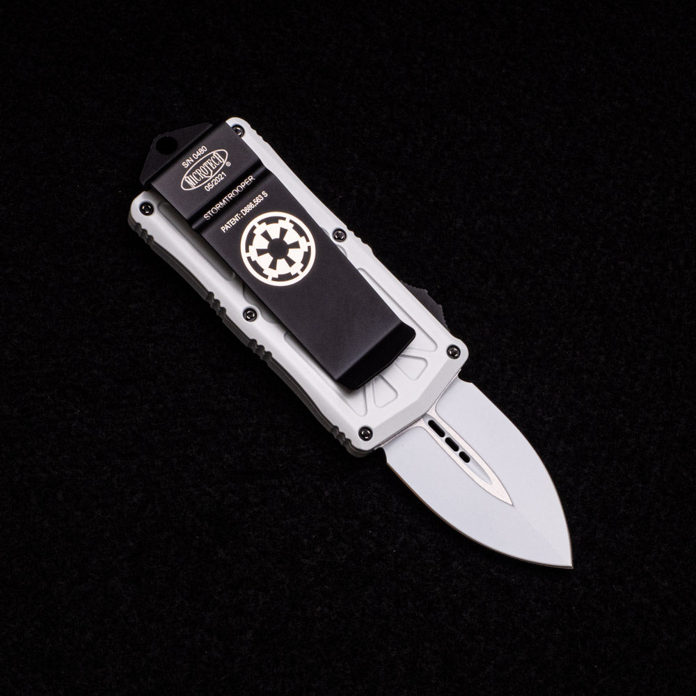 Microtech Exocet D-E ST White – White Standard 157-1 ST – Signature Series