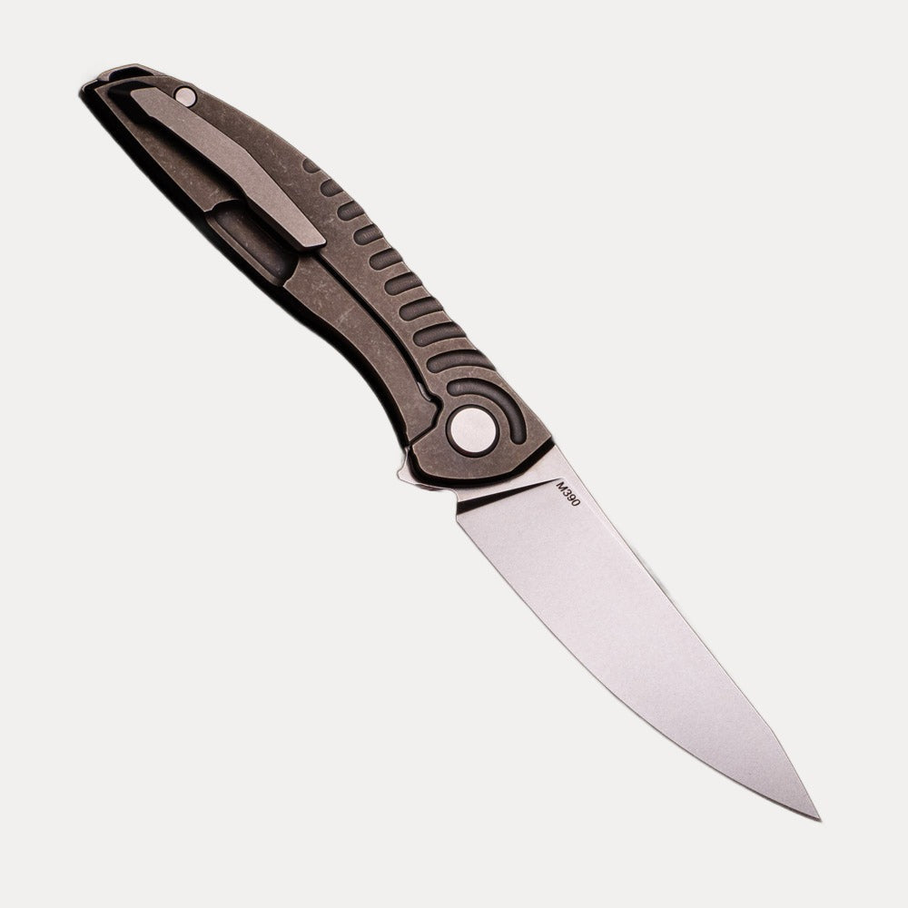 Shirogorov NeOn R20 – M390 BLADE – TITANIUM HANDLE – MRBS