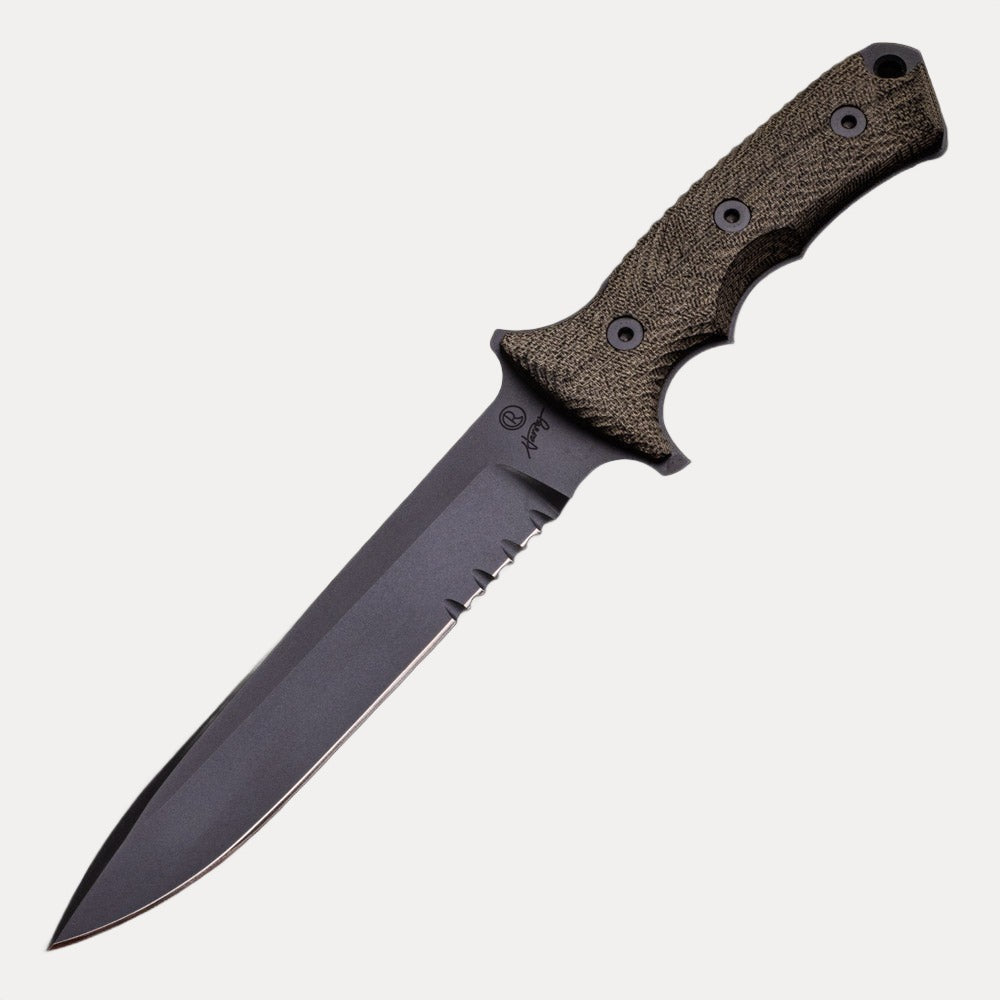 Chris Reeve Green Beret 7″ Black Serrated Edge