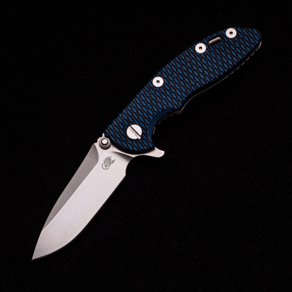 Hinderer Knives XM-18 3.0″ M390 Swedged Spear Tri-Way Stonewash Blue-Black G10