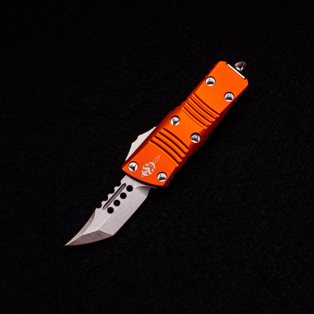 MICROTECH TROODON MINI HELLHOUND SIGNATURE SERIES ORANGE STONEWASH STANDARD 819-10 ORS