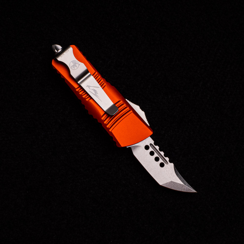 MICROTECH TROODON MINI HELLHOUND SIGNATURE SERIES ORANGE STONEWASH STANDARD 819-10 ORS