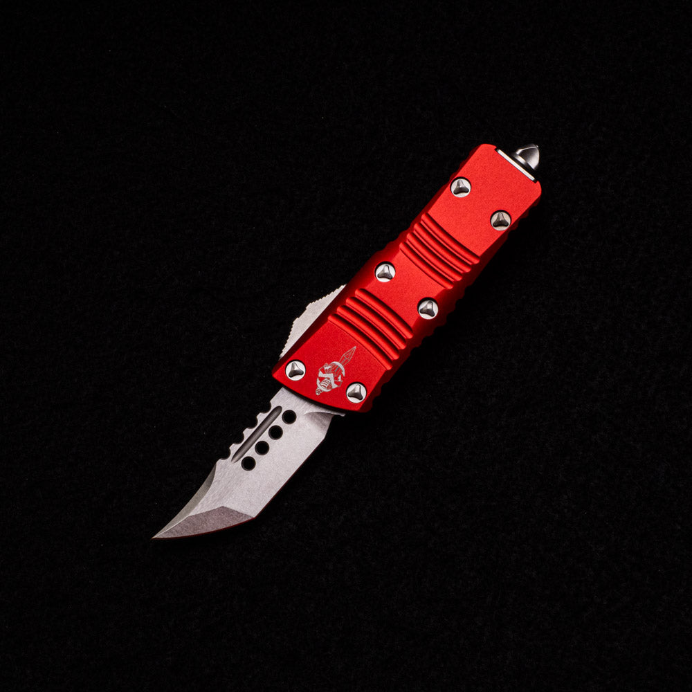 MICROTECH TROODON MINI HELLHOUND SIGNATURE SERIES RED STONEWASH STANDARD 819-10 RDS