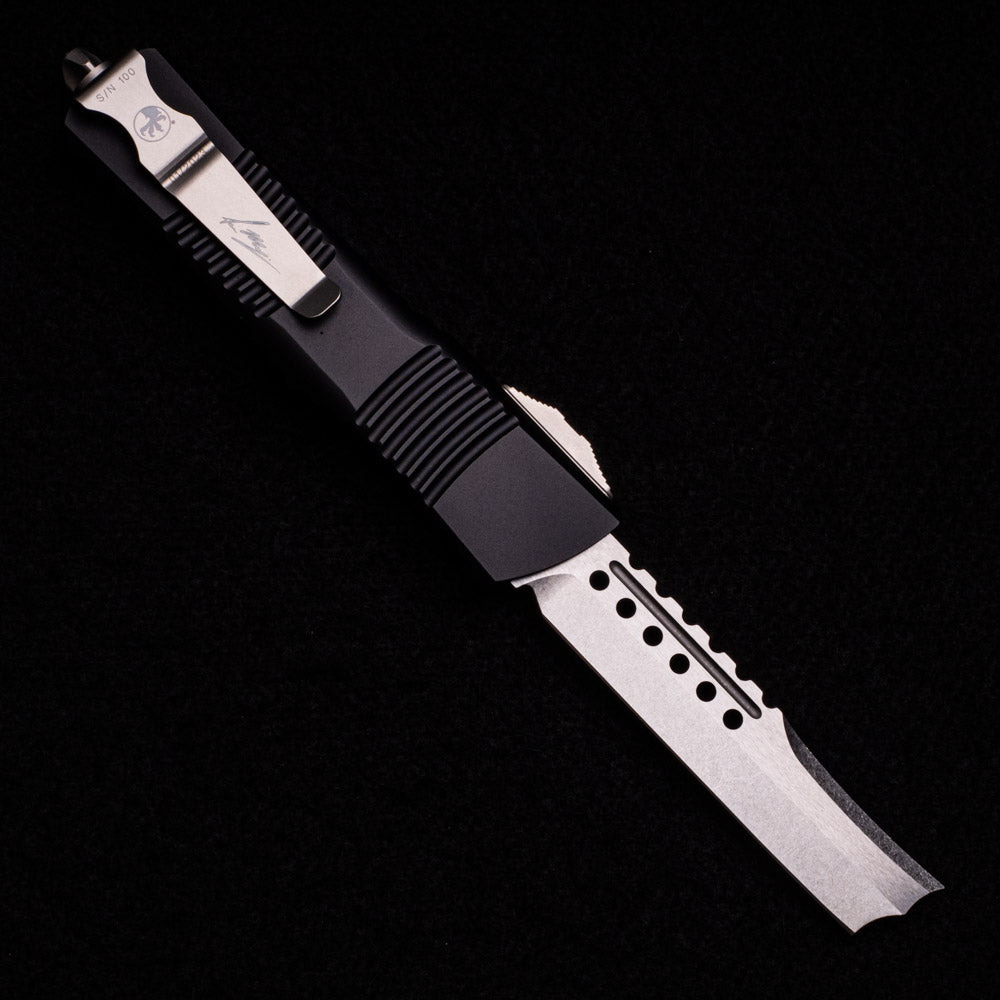 MICROTECH COMBAT TROODON – HELLHOUND RAZOR SIGNATURE SERIES STONEWASH STANDARD 219R-10 S