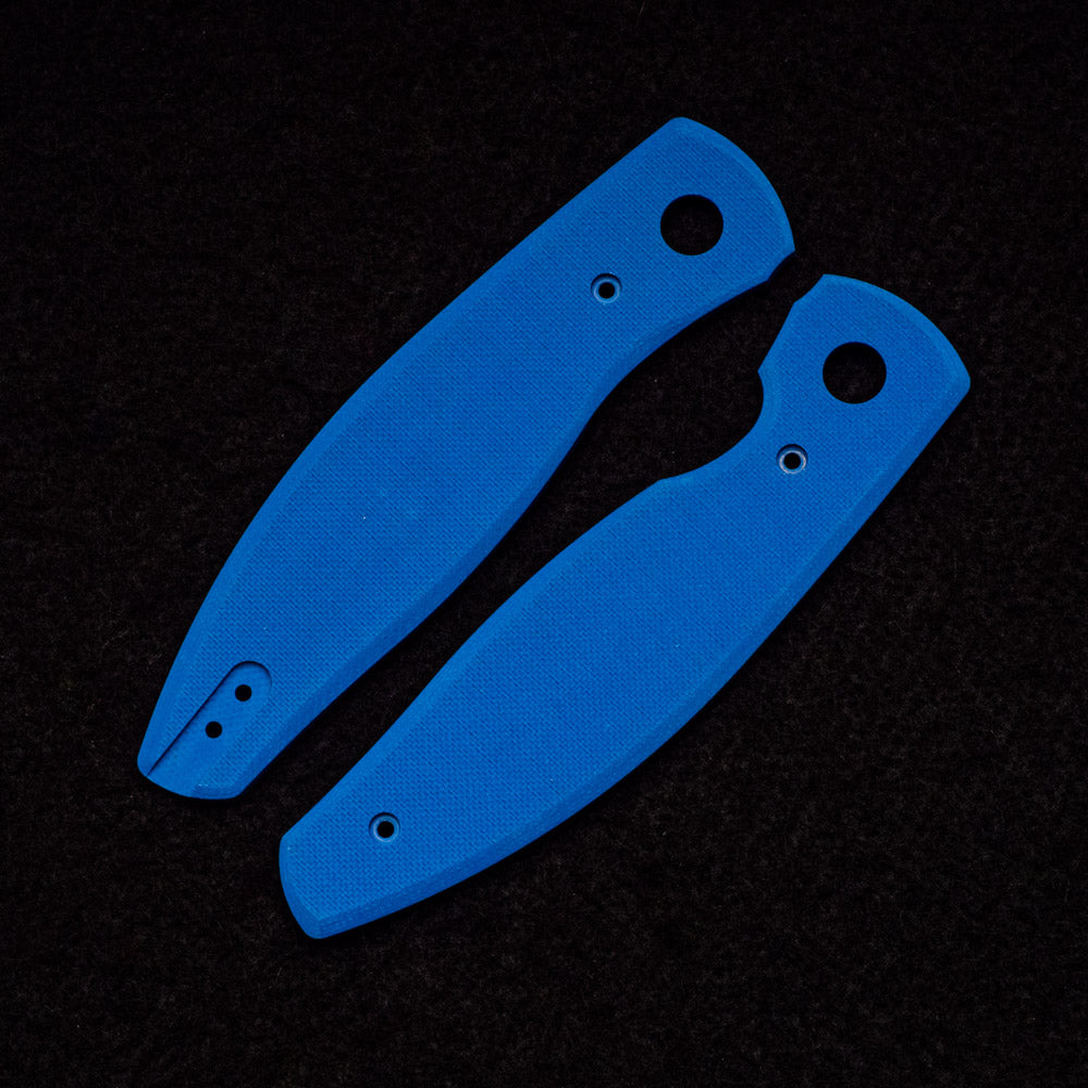 Three River Manufacturing Atom – Titanium Handle – 20CV Blade – Extra Blue G10 Scales