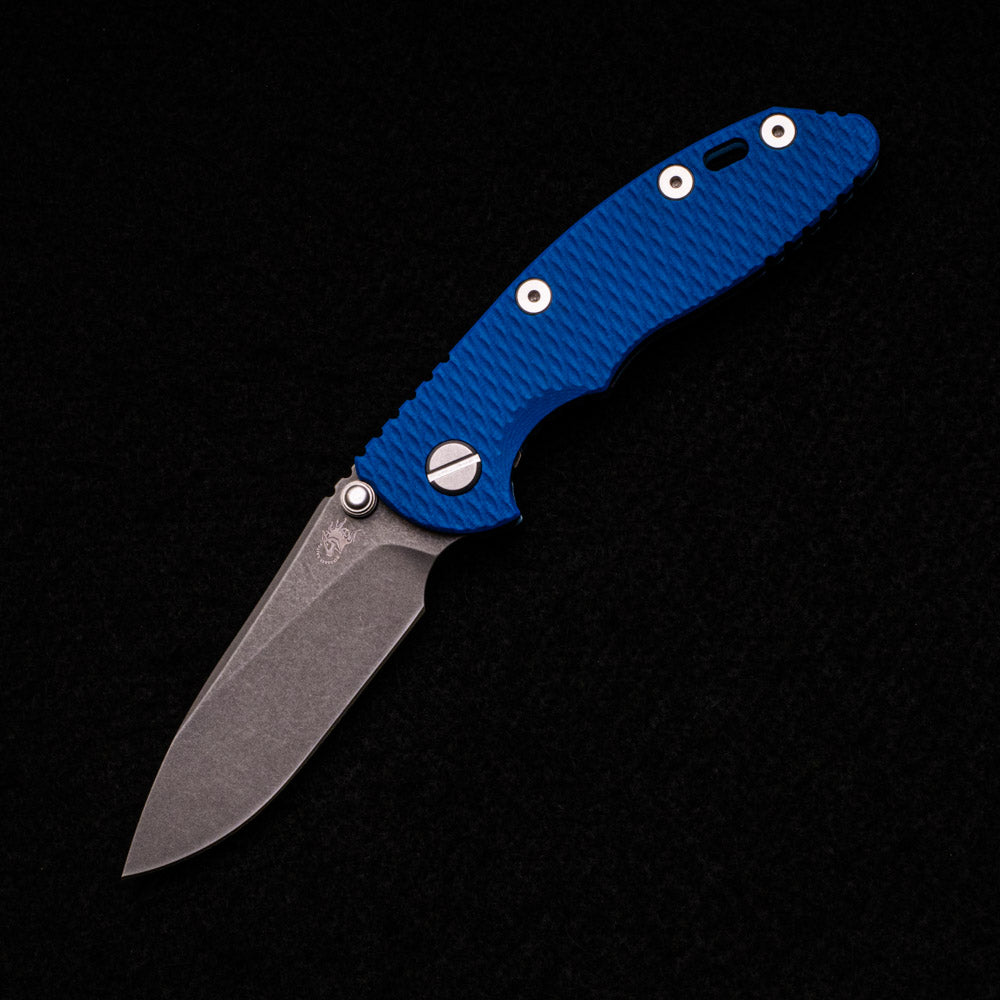 Hinderer Knives XM-18 3.0″ – Slicer CPM 20CV – Non Flipper – Tri-Way – Battle Blue – Blue G10