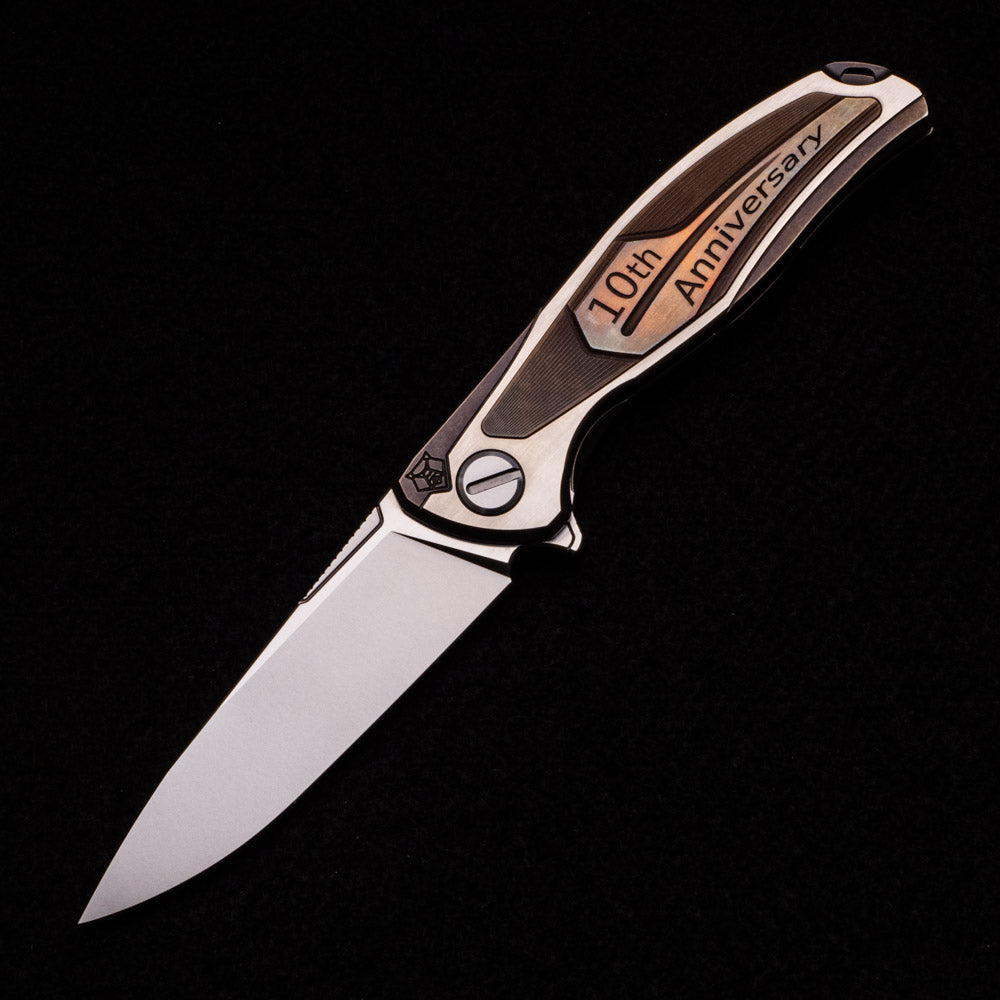 SHIROGOROV “LIMITED EDITION” F95 10TH ANNIVERSARY – S90V BLADE – TITANIUM HANDLE – WASHERS