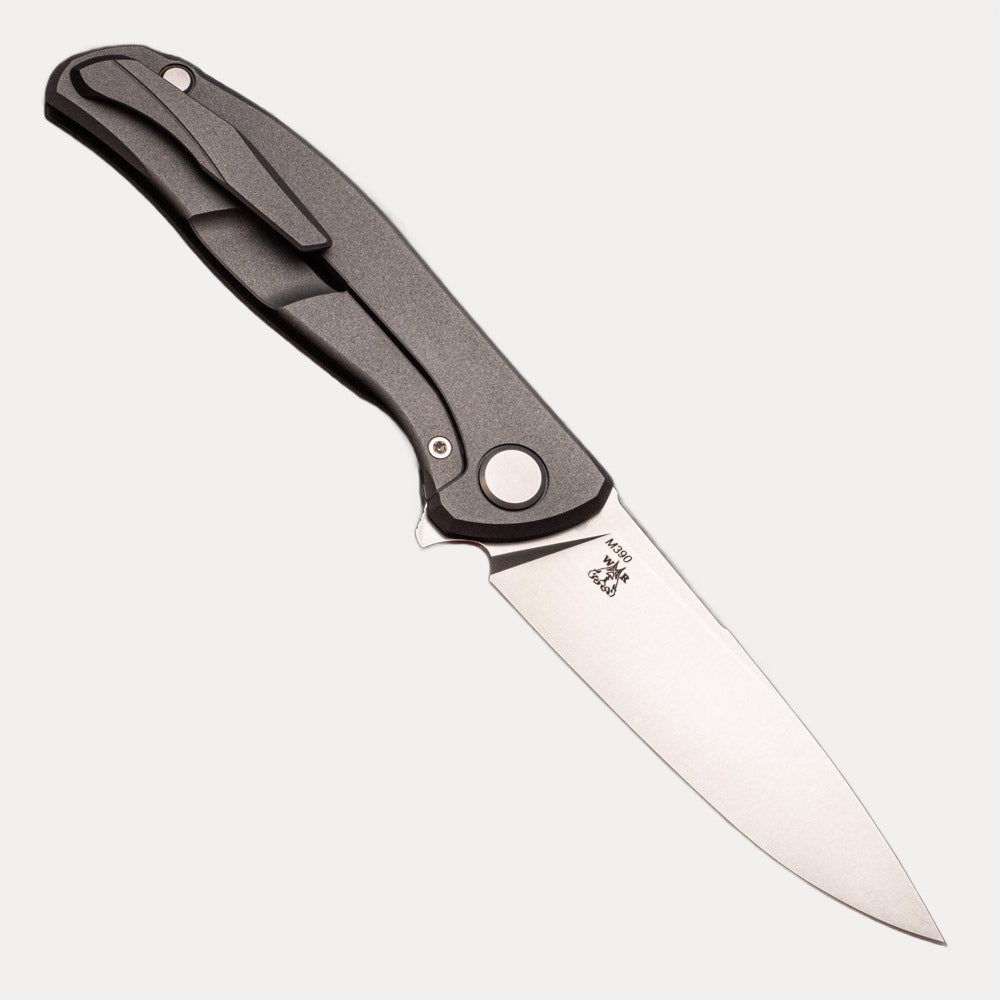 SHIROGOROV KNIVES - WR BLADEWORKS "HYDRONIAN" F95 FLIPPER - M390 BLADE - TITANIUM HANDLE - MRBS