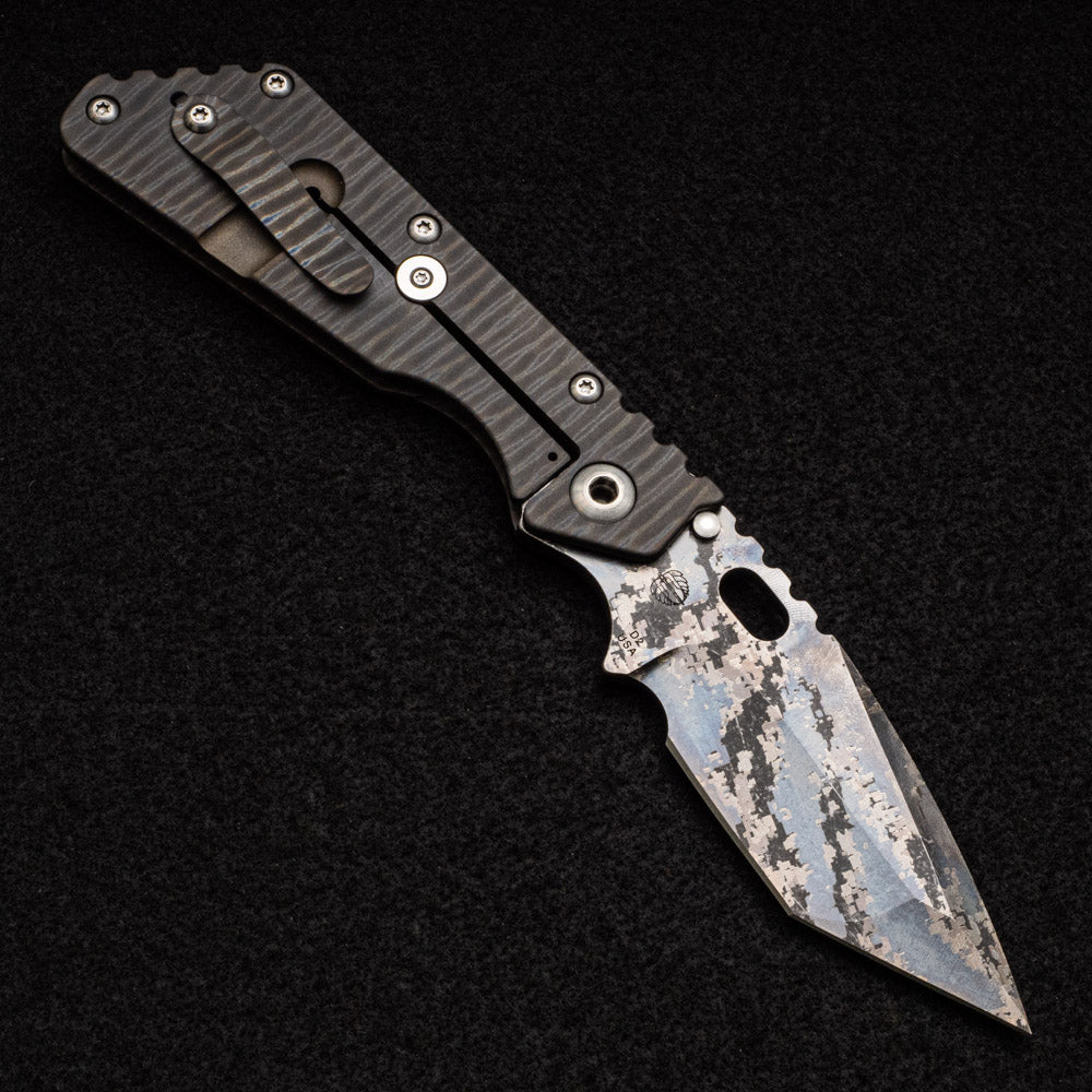 Strider Knives SMF XL - Flamed Titanium Handle - Digi Camo D2 Blade