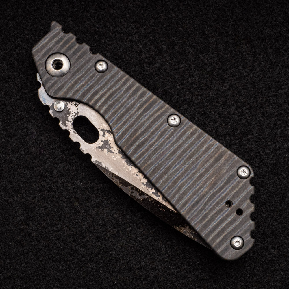 Strider Knives SMF XL - Flamed Titanium Handle - Digi Camo D2 Blade