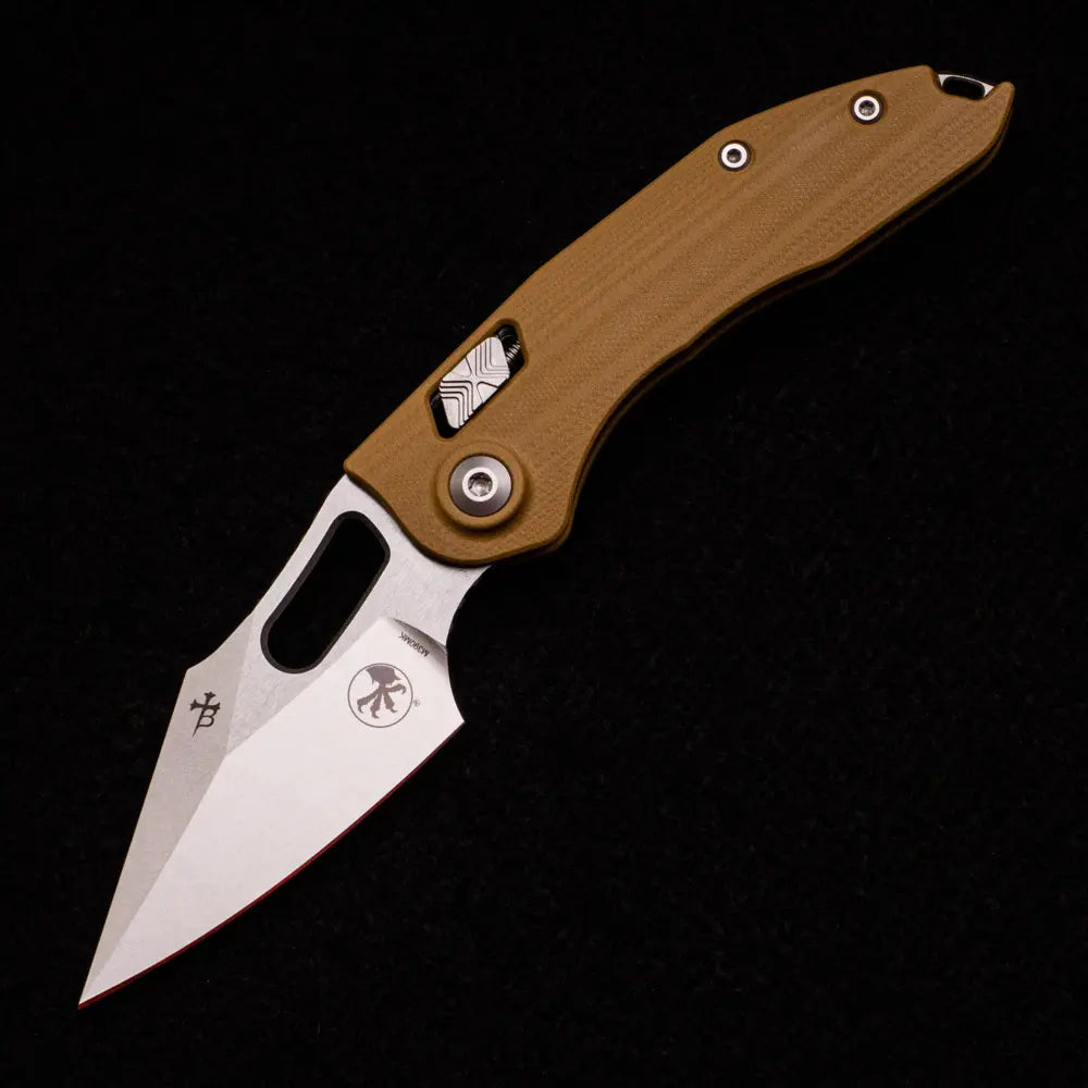 Microtech - Borka Blades Design Stitch – RAM-LOK S-E G10 Tan Stonewash Standard 169RL-10GTTA