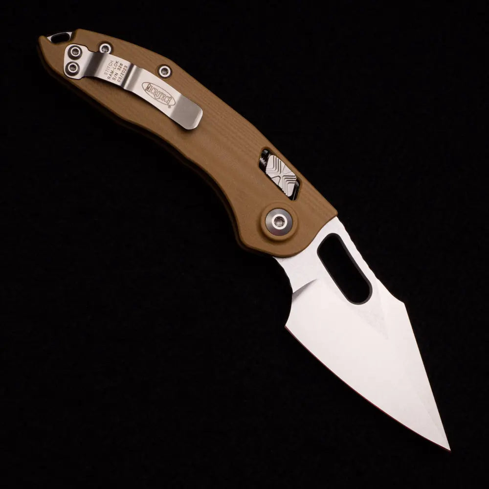 Microtech - Borka Blades Design Stitch – RAM-LOK S-E G10 Tan Stonewash Standard 169RL-10GTTA